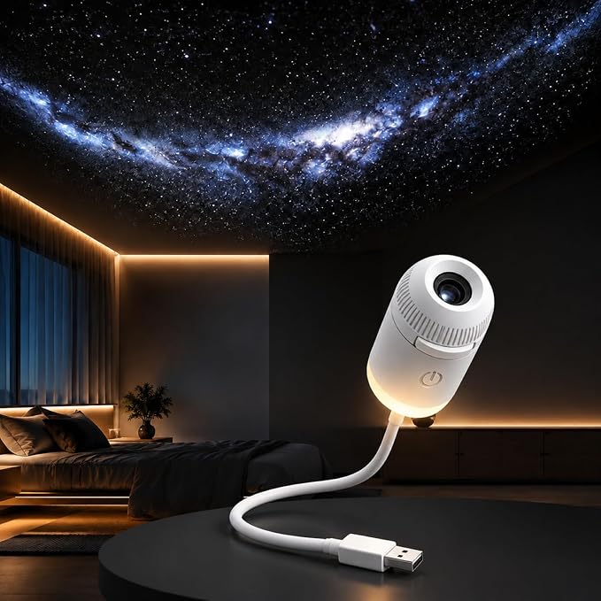 K94 Essential USB Starry Sky Projector – Ambient Night Light for Home & Car