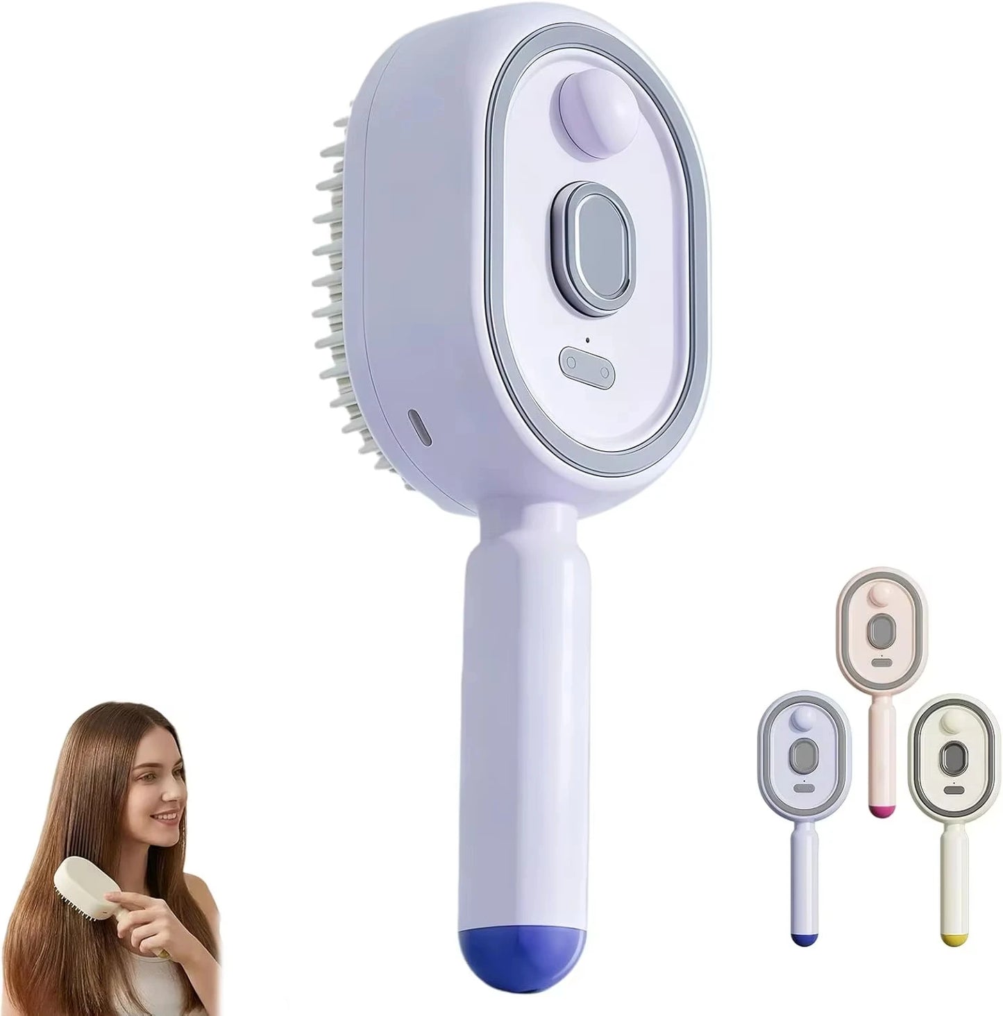 K94 3-in-1 Electric Scalp Massage & Hair Brush – Rechargeable Spray Detangling Comb