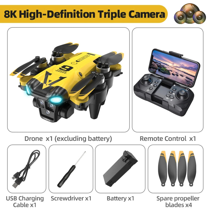 K94 Essential B9 Pro Foldable RC Drone – Dual HD Camera, WiFi FPV & Optical Flow
