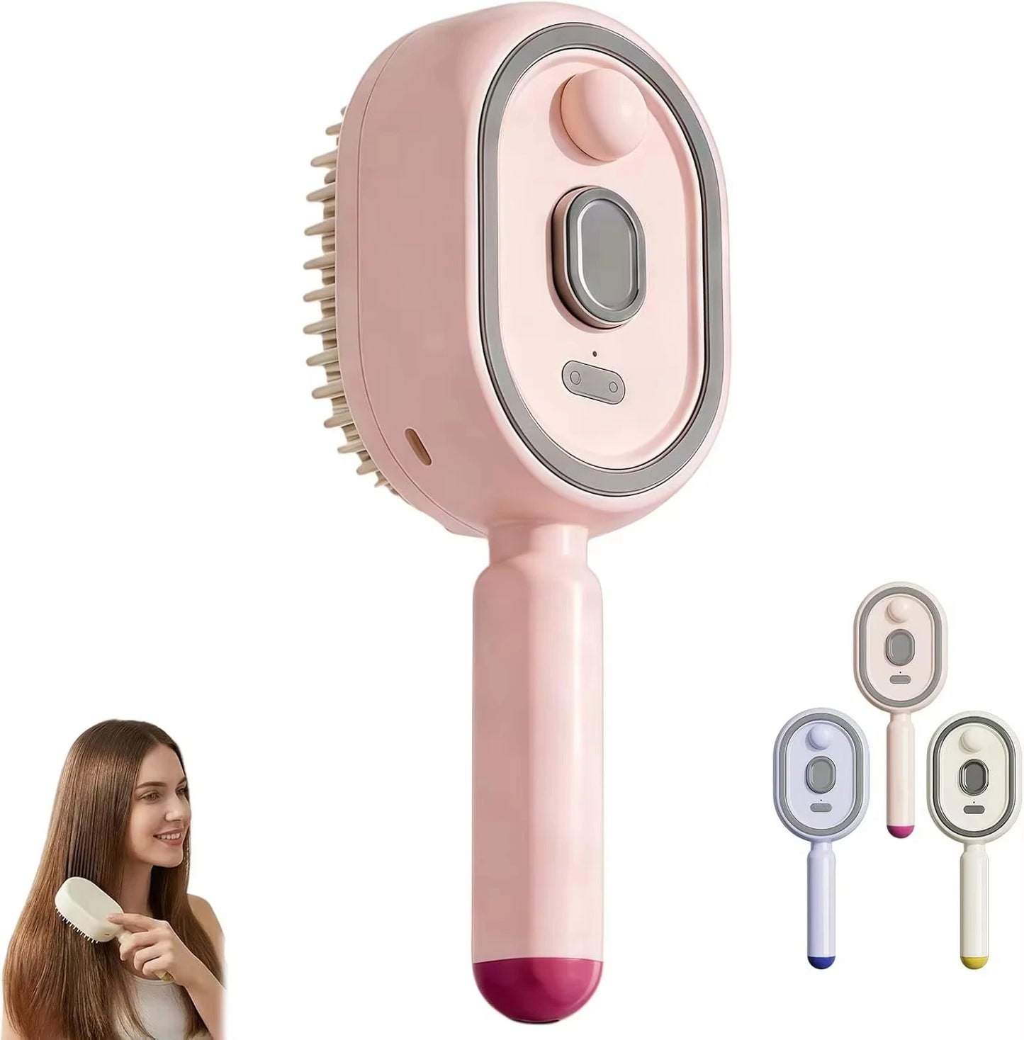 K94 3-in-1 Electric Scalp Massage & Hair Brush – Rechargeable Spray Detangling Comb