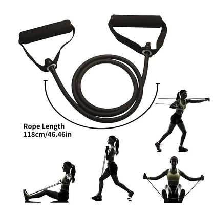 K94 Fitness Resistance Band with Handles – Portable Strength Training Band for Home Gym & Full Body Workouts
