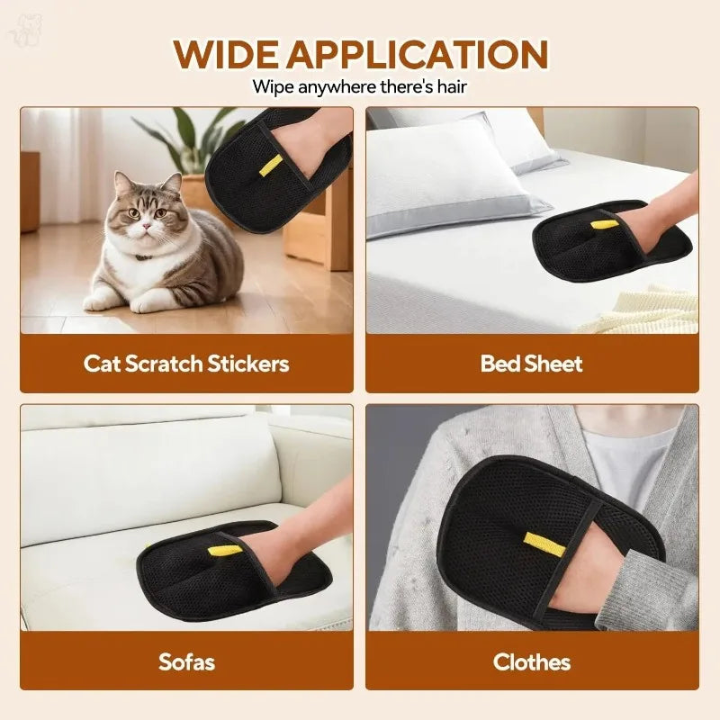 K94 Reusable Pet Hair Remover Glove – Washable Cat & Dog Hair Cleaning Tool
