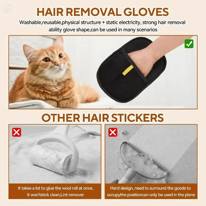 K94 Reusable Pet Hair Remover Glove – Washable Cat & Dog Hair Cleaning Tool