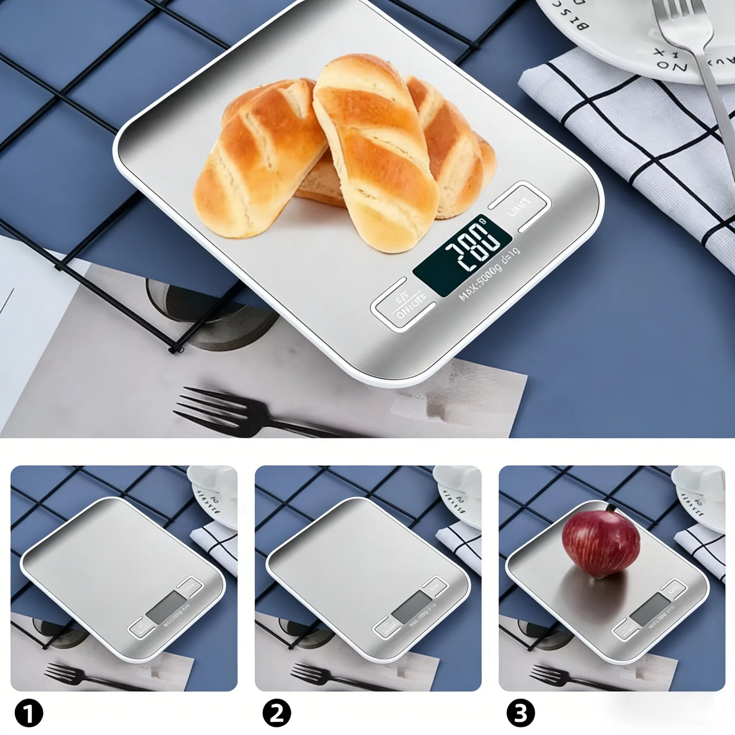 K94 Precision Digital Kitchen Scale – 10kg Capacity, 1g Accuracy
