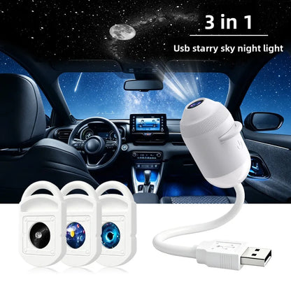 K94 Essential USB Starry Sky Projector – Ambient Night Light for Home & Car