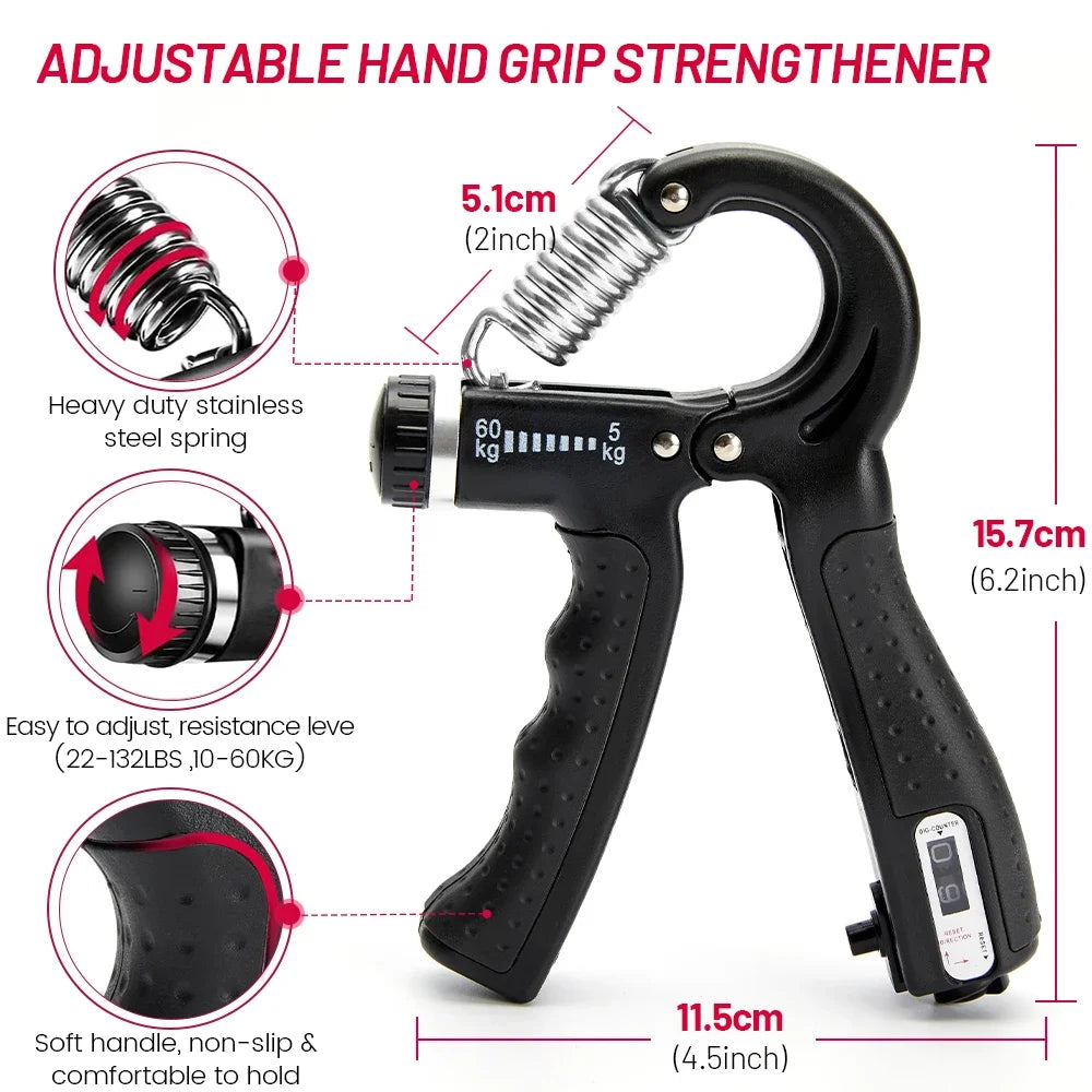 Adjustable Hand Grip Strength Trainer 5–60kg | K94 Fitness