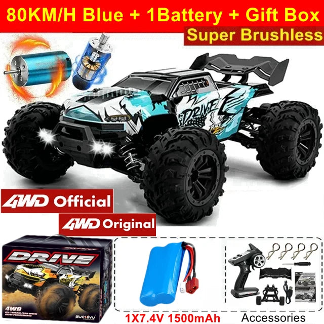 K94 Essential 4WD Brushless RC Car – High-Speed Off-Road Racing Truck