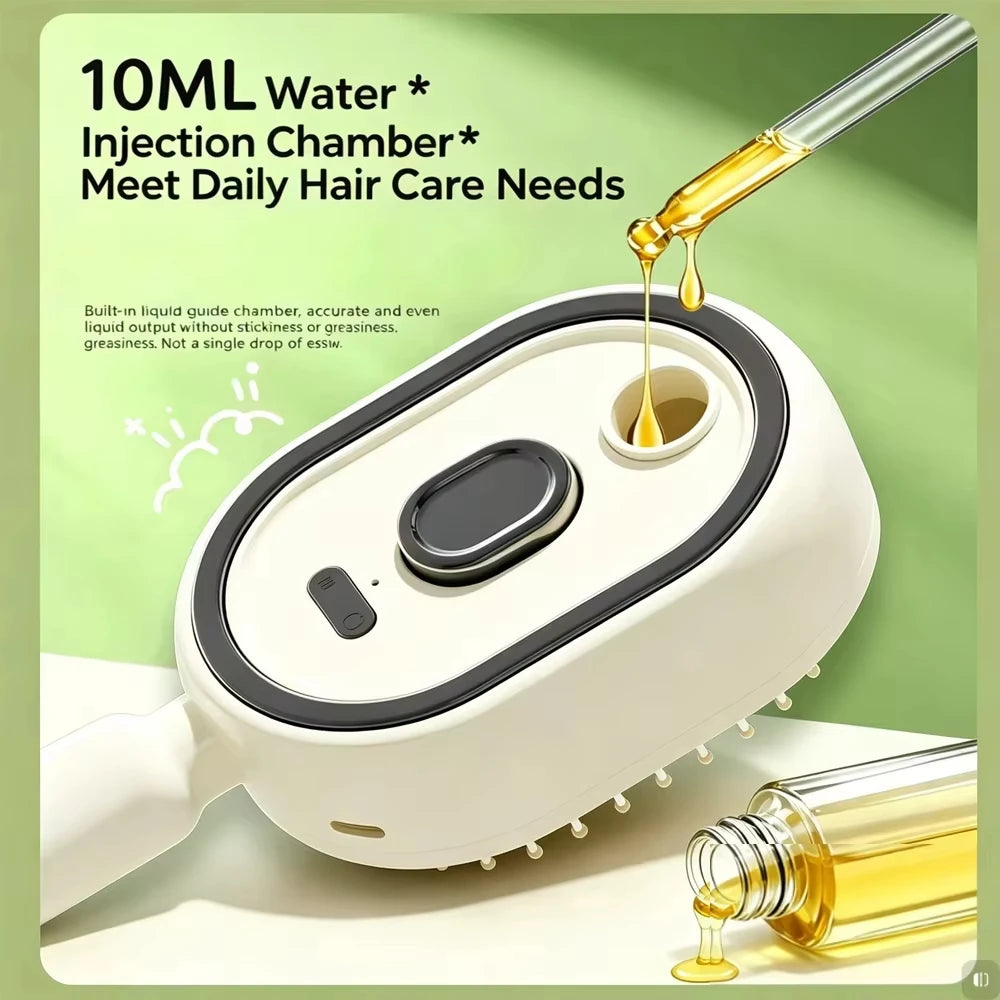 K94 3-in-1 Electric Scalp Massage & Hair Brush – Rechargeable Spray Detangling Comb