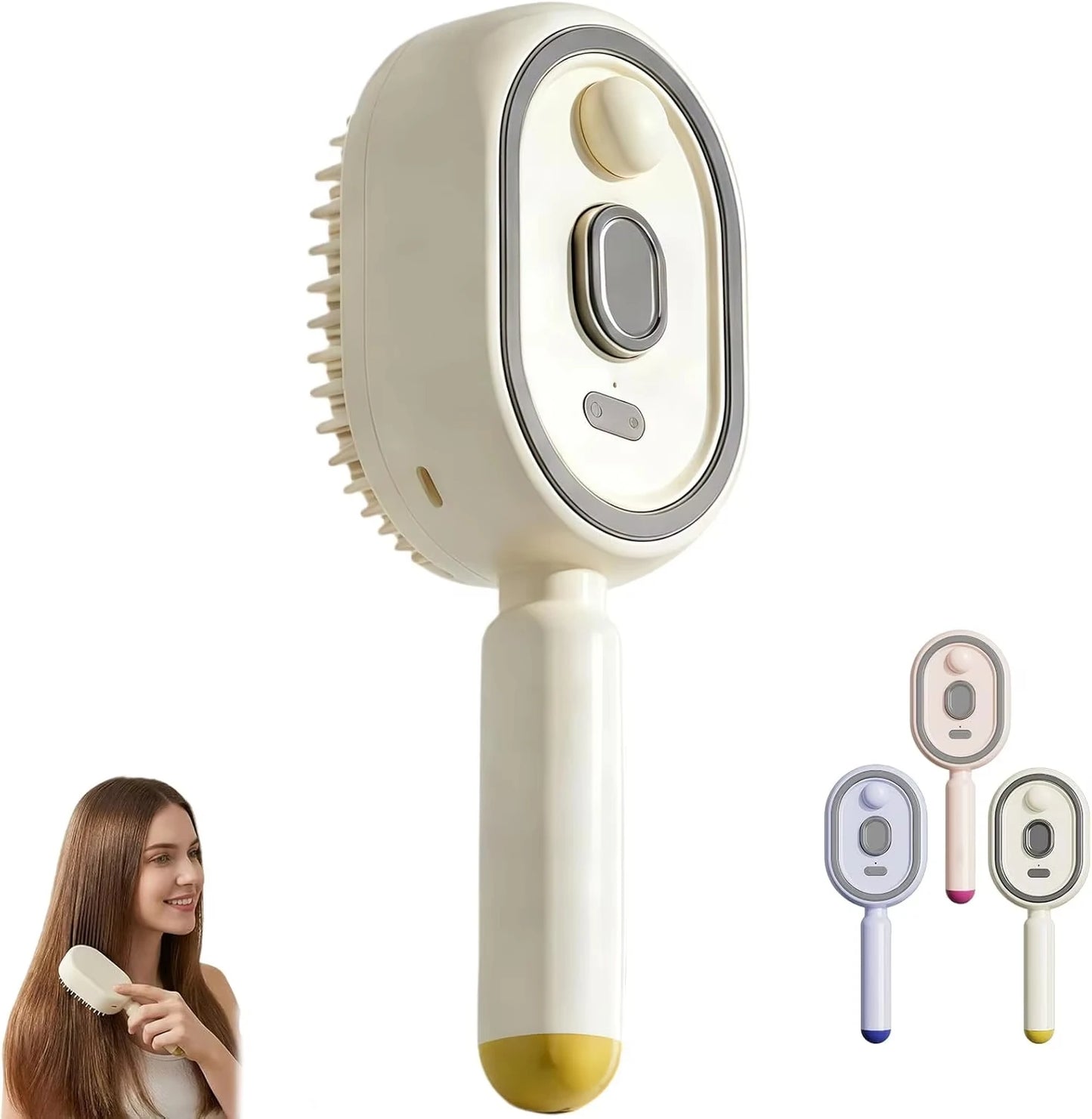 K94 3-in-1 Electric Scalp Massage & Hair Brush – Rechargeable Spray Detangling Comb