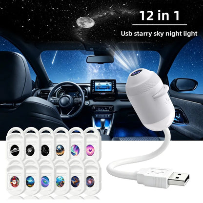 K94 Essential USB Starry Sky Projector – Ambient Night Light for Home & Car