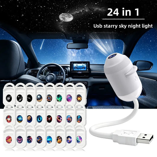 K94 Essential USB Starry Sky Projector – Ambient Night Light for Home & Car