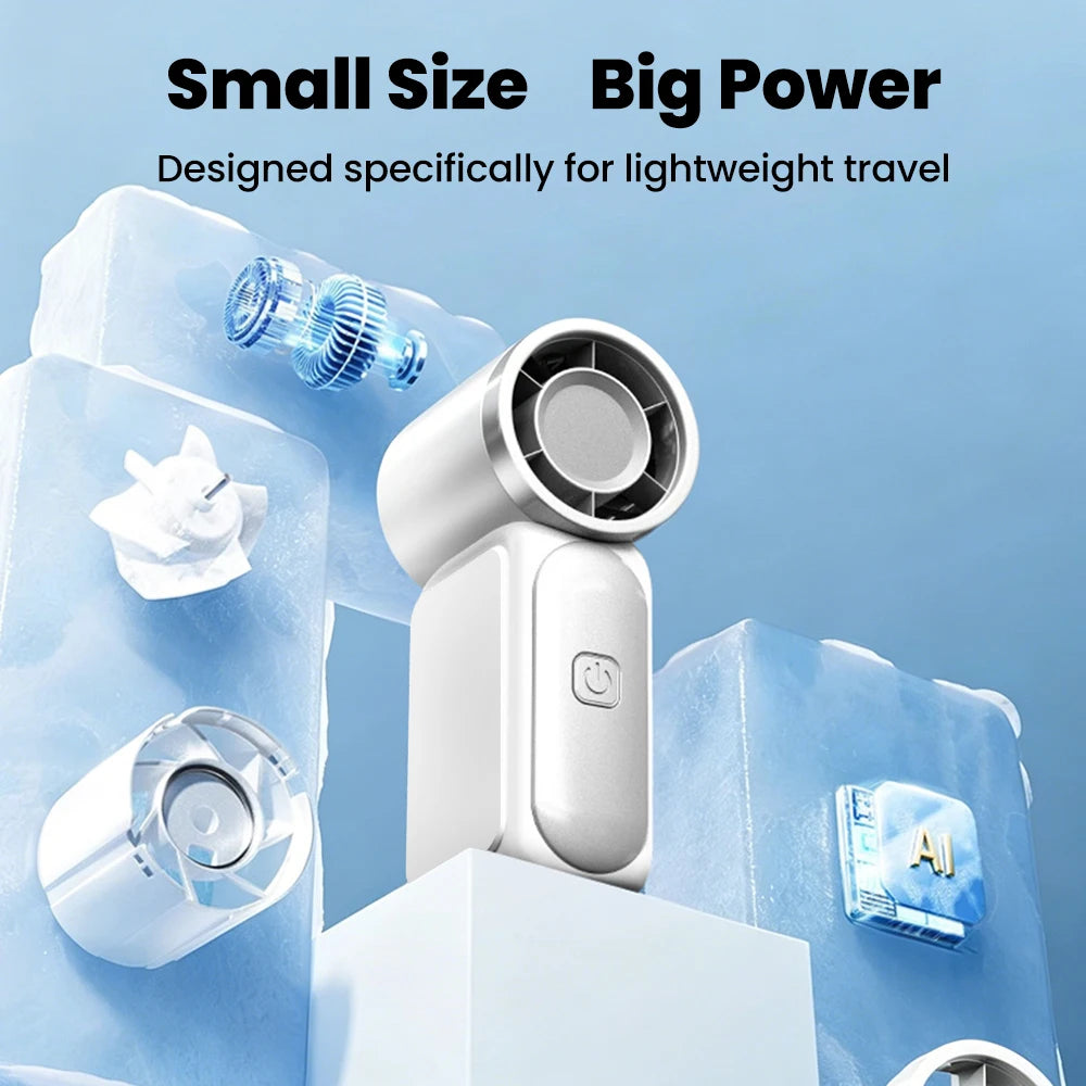 K94 Essential Portable Mini Fan – 5-Speed Rechargeable Handheld & Desktop Fan